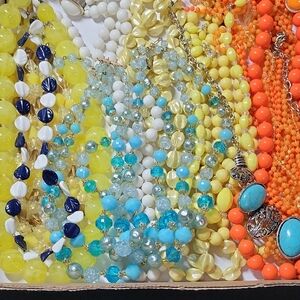 Colorful Beaded Necklace Lot